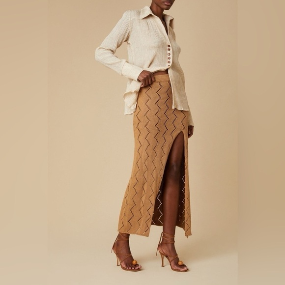 NEW Savannah Morrow Lauryn Skirt In Almond - Picture 1 of 3